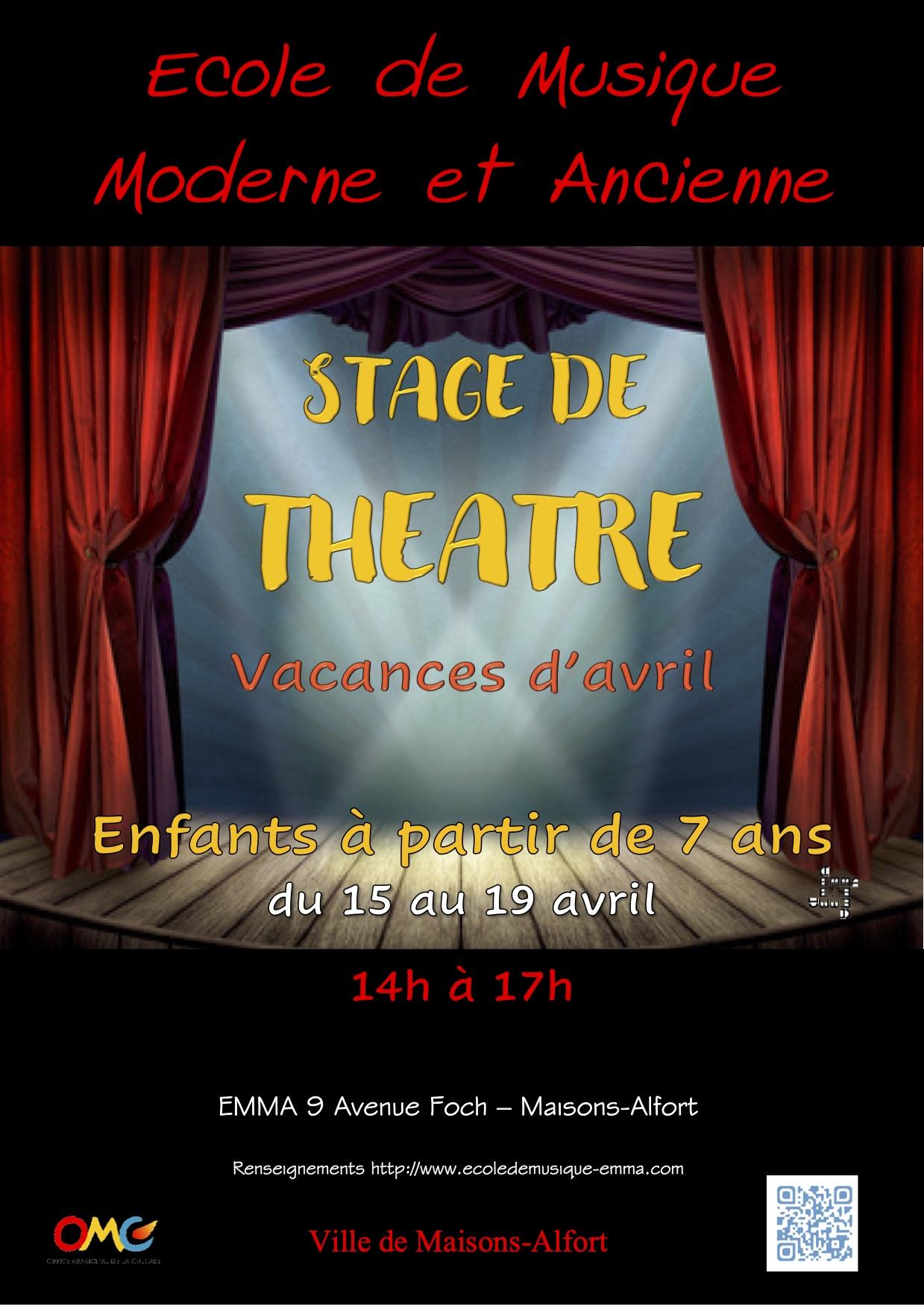 Affiche stage the a tre avril 24